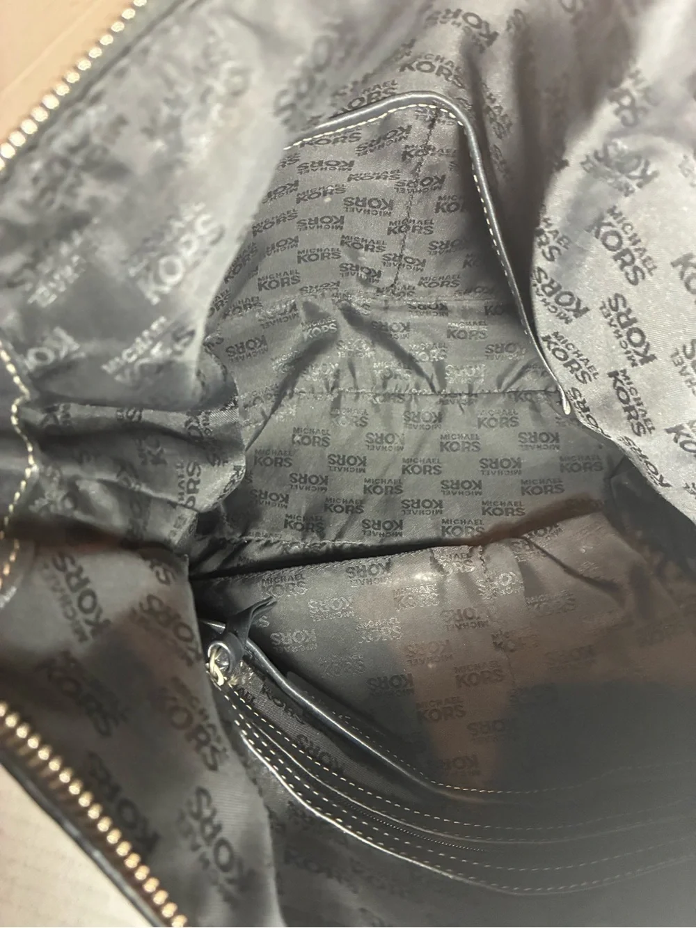 Michael Kors Black Leather Hobo Shoulder Bag Slouch Quiet Luxury